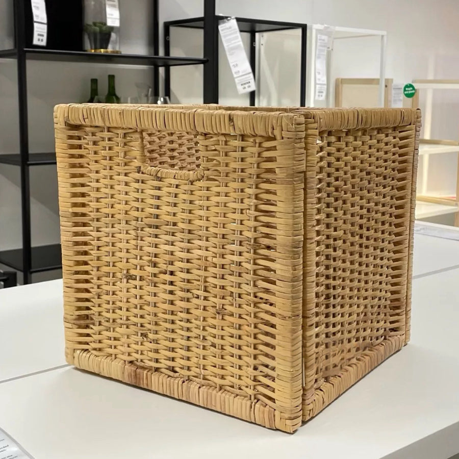 IKEA BRANAS Basket, rattan, 32x34x32 cm GOOD FURNITURE Good Furniture