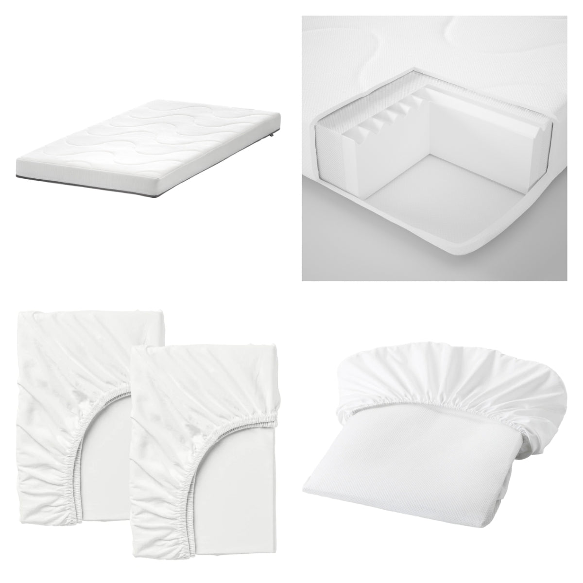 IKEA KRUMMELUR foam mattress for cot combo, 120x60 cm