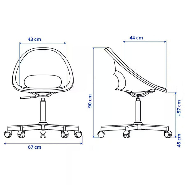 IKEA LOBERGET / MALSKAR Swivel chair, white