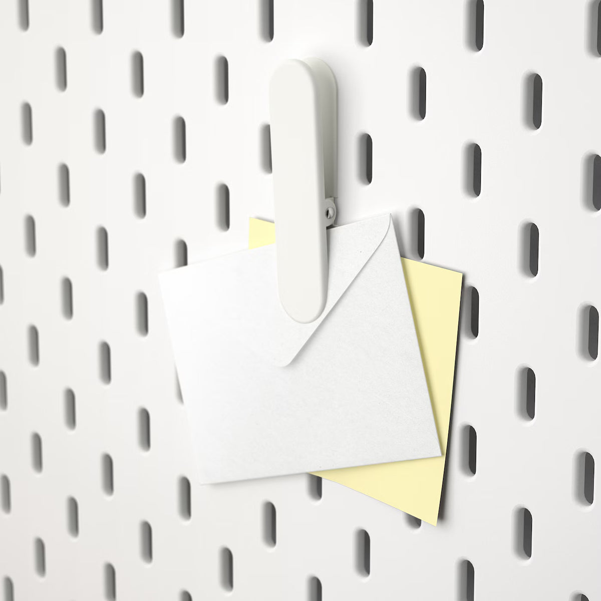 IKEA SKADIS Clip, white, 2 pack