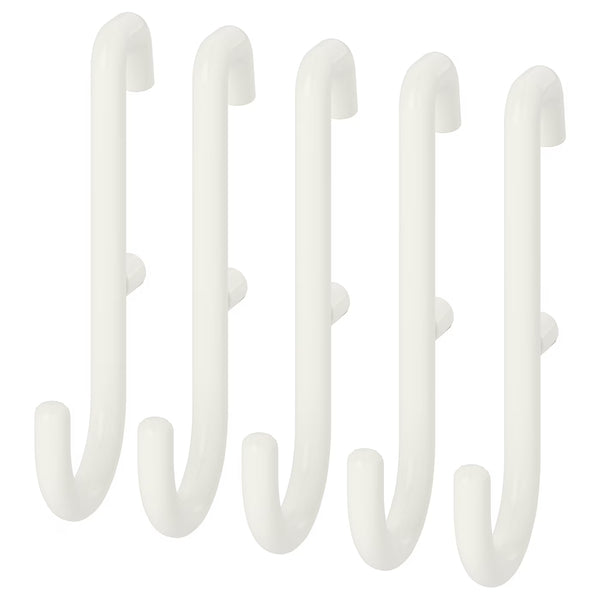 IKEA SKADIS Hook, white, 5 pack