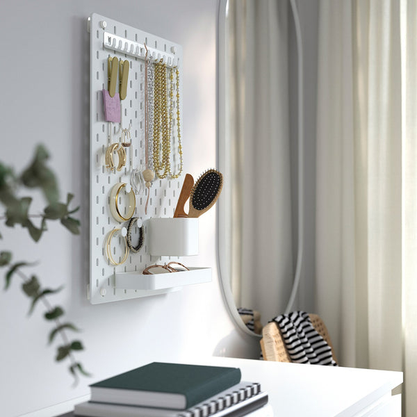 IKEA SKADIS hook rack, white