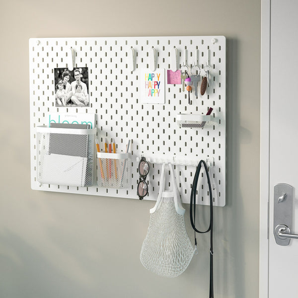 IKEA SKADIS hook rack, white