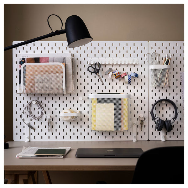 IKEA SKADIS hook rack, white
