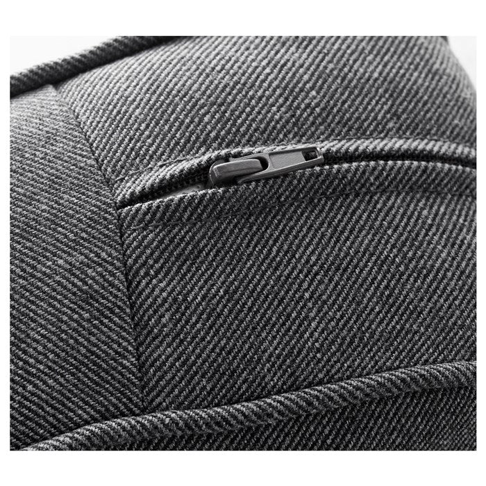 IKEA EKTORP Cover 3-seat sofa w chaise longue, nordvalla dark grey