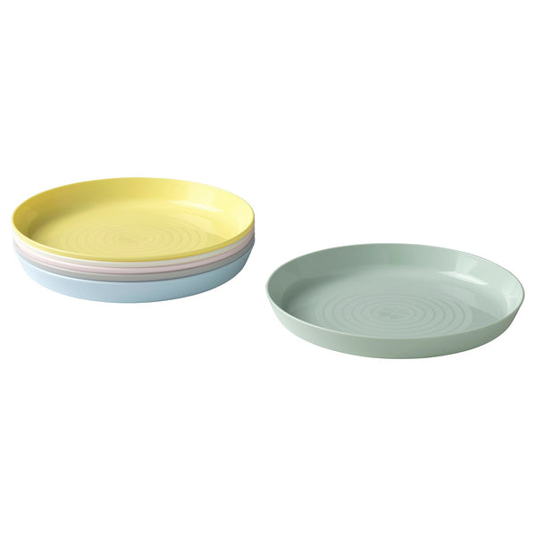 IKEA KALAS plate, mixed colors, 6 pack