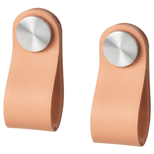IKEA OSTERNAS leather handle, tanned leather, 65 mm, 2 pack
