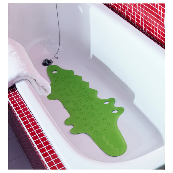 IKEA PATRULL Bathtub mat, crocodile, green, 33x90 cm