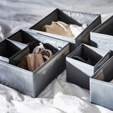 IKEA SKUBB Box, set of 6, dark grey