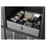 IKEA SKUBB Box with compartments, dark grey, 44x34x11 cm