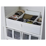 IKEA SKUBB Box with compartments, white, 44x34x11 cm