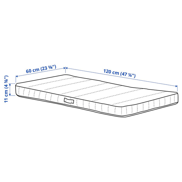 IKEA JATTETROTT sprung mattress for cot, 120x60x11 cm
