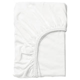 IKEA LEN Fitted sheet for ext bed, white, 80x130 cm