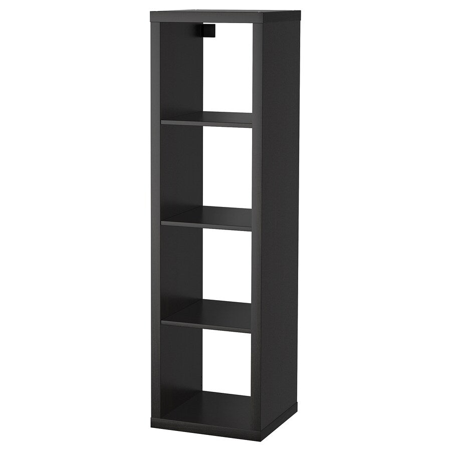 IKEA KALLAX Shelving unit 1x4, black-brown, 42x147 cm