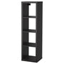 IKEA KALLAX Shelving unit 1x4, black-brown, 42x147 cm