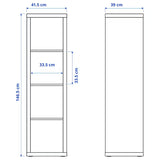 IKEA KALLAX Shelving unit 1x4, white, 42x147 cm