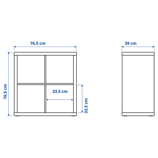 IKEA KALLAX Shelving unit 2x2, white, 77x77 cm