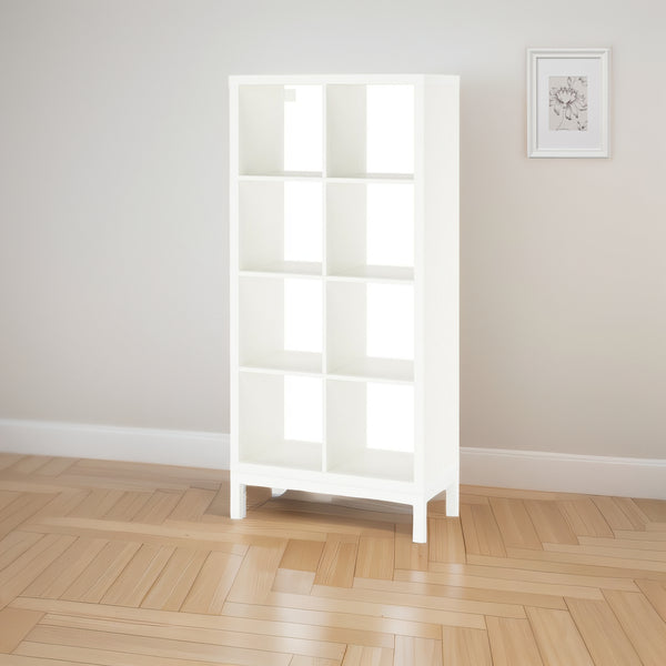 IKEA KALLAX Shelving with underframe, white, 77x164 cm