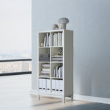 IKEA KALLAX Shelving with underframe, white, 77x164 cm