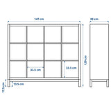 IKEA KALLAX Shelving with underframe, white, 147x129 cm