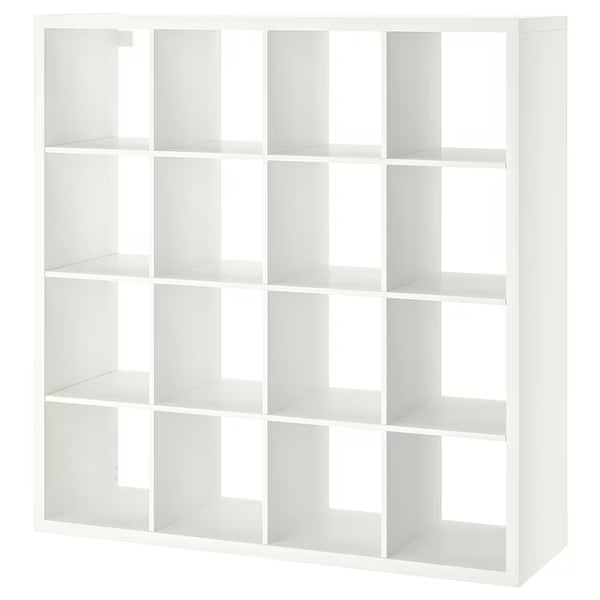 IKEA KALLAX Shelving unit 4x4, white, 147x147 cm