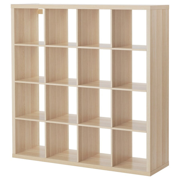 IKEA KALLAX Shelving unit 4x4, oak effect, 147x147 cm