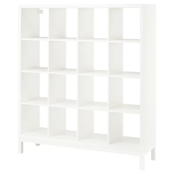 IKEA KALLAX Shelving unit with underframe, white, 147x164 cm