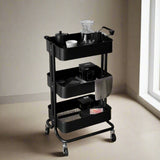 IKEA RASKOG trolley, black, 35x45x78 cm