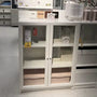 IKEA BILLY Bookcase with glass doors, white, 80x30x106 cm