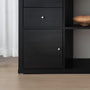 IKEA KALLAX Insert with door, black-brown, 33x33 cm