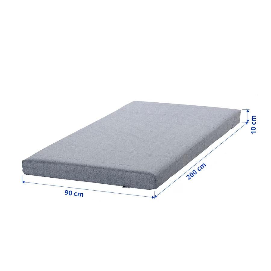 IKEA AGOTNES Foam mattress, firm/light blue, 90x200 cm