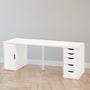 IKEA LAGKAPTEN / 2 ALEX drawer/storage Desk, white, 200x60 cm