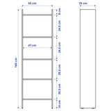 IKEA BAGGEBO Bookcase, white, 50x25x160 cm