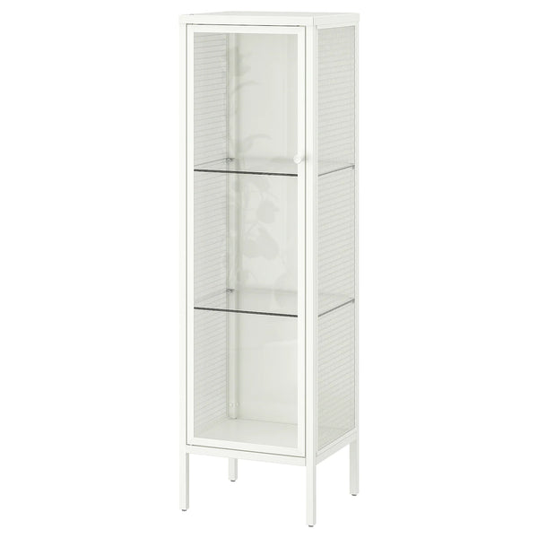 IKEA BAGGEBO cabinet with glass door, white, 34x30x116 cm