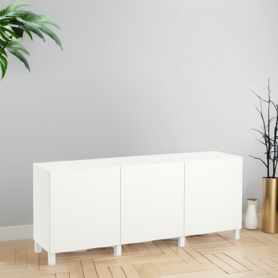 IKEA BESTA storage combination with 3 doors, white,180x42x74 cm