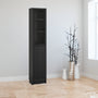 IKEA BILLY Bookcase w panel/glass door, black oak effect, 40x30x202 cm