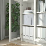 IKEA BILLY Bookcase with glass doors, white, 120x30x202 cm