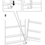 IKEA BILLY Corner fittings, galvanised, 2 pack