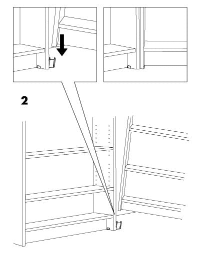 IKEA BILLY Corner fittings, galvanised, 2 pack