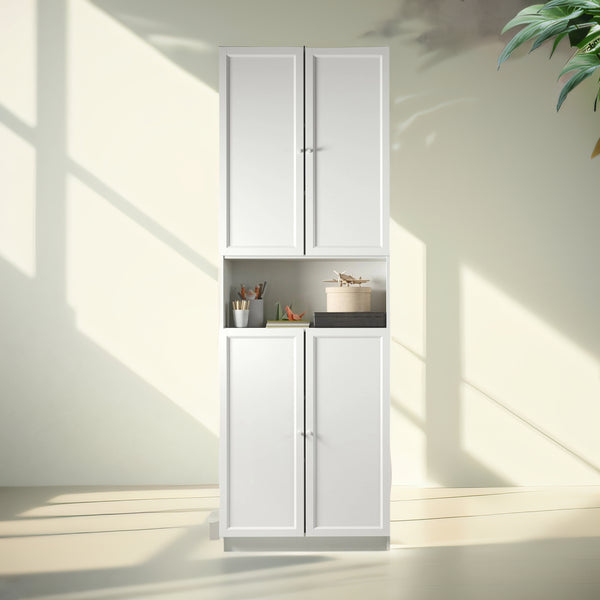 IKEA BILLY Bookcase w doors/extension, white, 80x30x237 cm