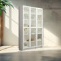 IKEA BILLY Bookcase with glass doors, white, 120x30x202 cm