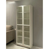 IKEA BILLY Bookcase with glass doors, white, 80x30x202 cm