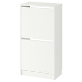 IKEA BISSA Shoe cabinet with 2 doors, white, 49x28x93 cm