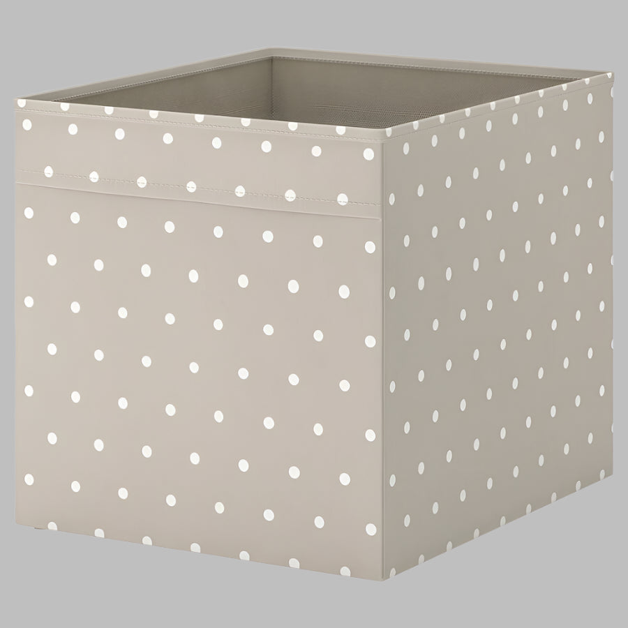 IKEA DRONA Box, beige/dotted, fit KALLAX