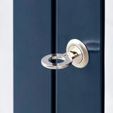 IKEA FABRIKOR Glass-door cabinet, black-blue, 81x113 cm