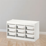 IKEA TROFAST Storage with 9 boxes, white, 99x44x56 cm