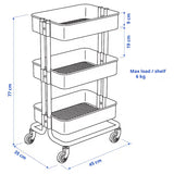 IKEA RASKOG Trolley, white, 35x45x77 cm