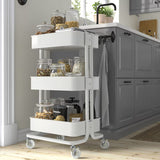 IKEA RASKOG Trolley, white, 35x45x77 cm