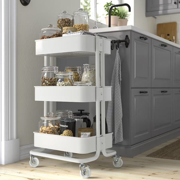IKEA RASKOG Trolley, white, 35x45x77 cm