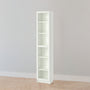 IKEA BILLY Bookcase with glass door, white, 40x30x202 cm